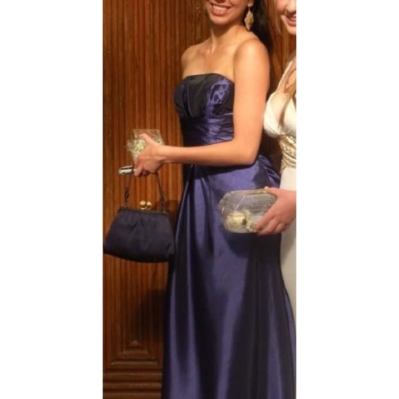 Strapless Purple Prom Dress - Picture 9 of 9